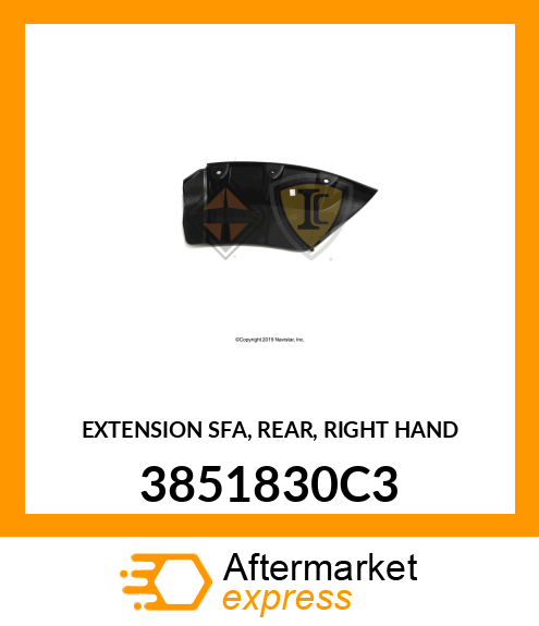 EXTENSION SFA, REAR, RIGHT HAND 3851830C3