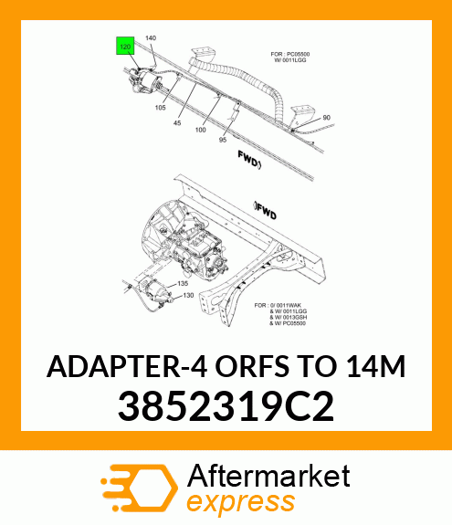 ADAPTER-4 ORFS TO 14M 3852319C2