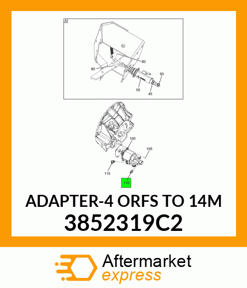 ADAPTER-4 ORFS TO 14M 3852319C2