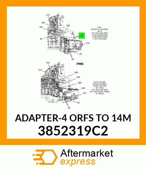 ADAPTER-4 ORFS TO 14M 3852319C2