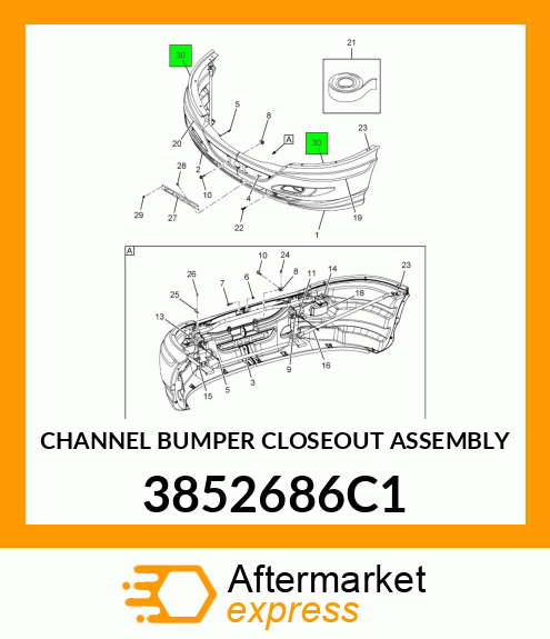 CHANNEL BUMPER CLOSEOUT ASSEMBLY 3852686C1