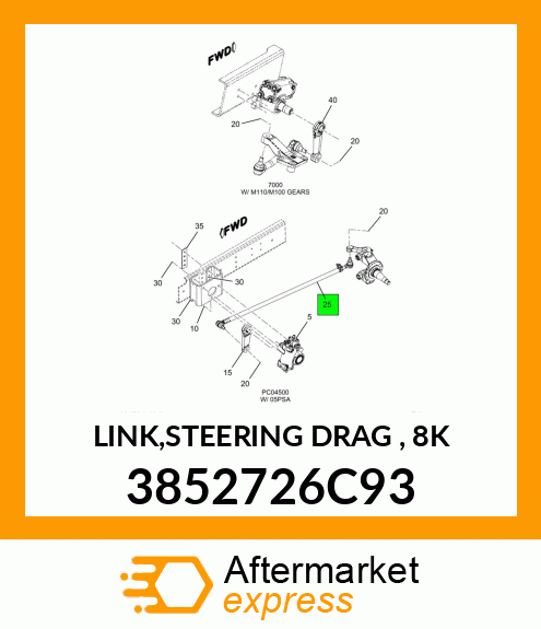 LINK,STEERING DRAG , 8K 3852726C93