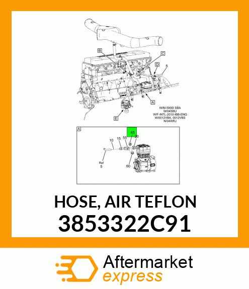 HOSE, AIR TEFLON 3853322C91