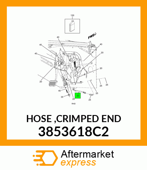 HOSE ,CRIMPED END 3853618C2