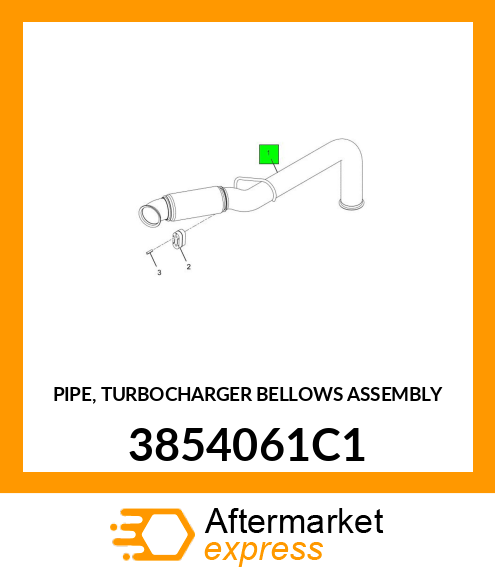 PIPE, TURBOCHARGER BELLOWS ASSEMBLY 3854061C1