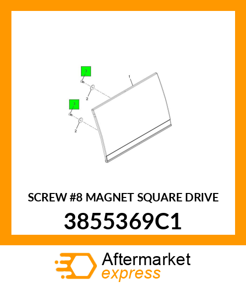 SCREW #8 MAGNET SQUARE DRIVE 3855369C1