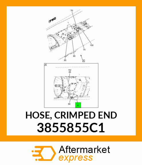 HOSE, CRIMPED END 3855855C1