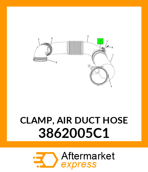 CLAMP, AIR DUCT HOSE 3862005C1