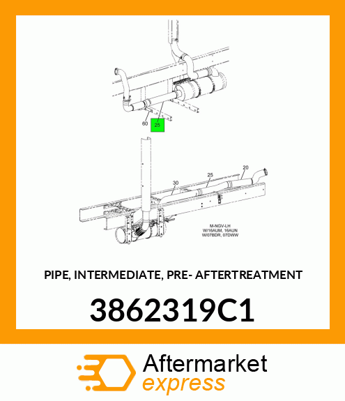 PIPE, INTERMEDIATE, PRE- AFTERTREATMENT 3862319C1