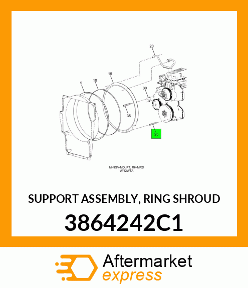 SUPPORT ASSEMBLY, RING SHROUD 3864242C1