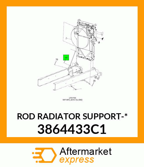 ROD RADIATOR SUPPORT-* 3864433C1