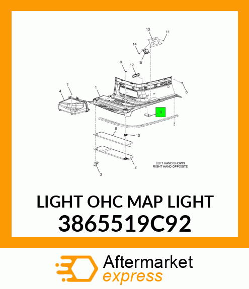 LIGHT OHC MAP LIGHT 3865519C92