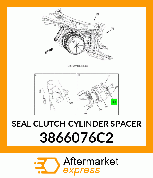 SEAL CLUTCH CYLINDER SPACER 3866076C2