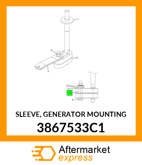 SLEEVE, GENERATOR MOUNTING 3867533C1