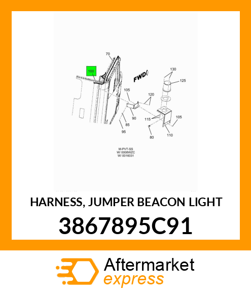 HARNESS, JUMPER BEACON LIGHT 3867895C91