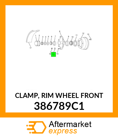 CLAMP, RIM WHEEL FRONT 386789C1