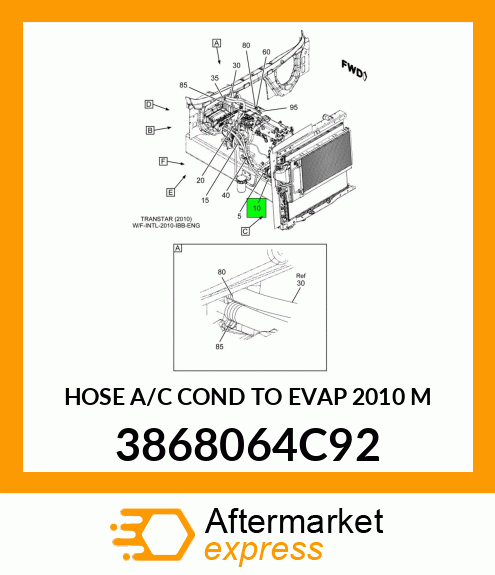 HOSE A/C COND TO EVAP 2010 M 3868064C92
