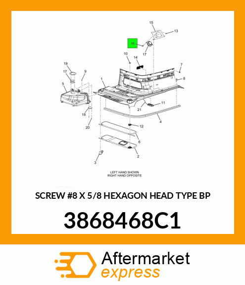 SCREW #8 X 5/8 HEXAGON HEAD TYPE BP 3868468C1