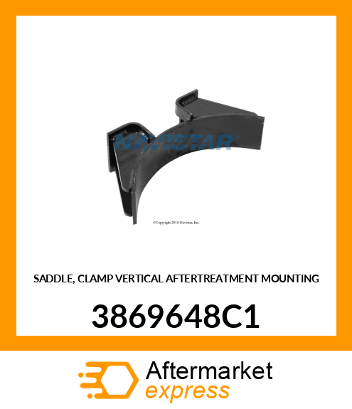 SADDLE, CLAMP VERTICAL AFTERTREATMENT MOUNTING 3869648C1