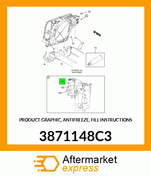 PRODUCT GRAPHIC, ANTIFREEZE, FILL INSTRUCTIONS 3871148C3