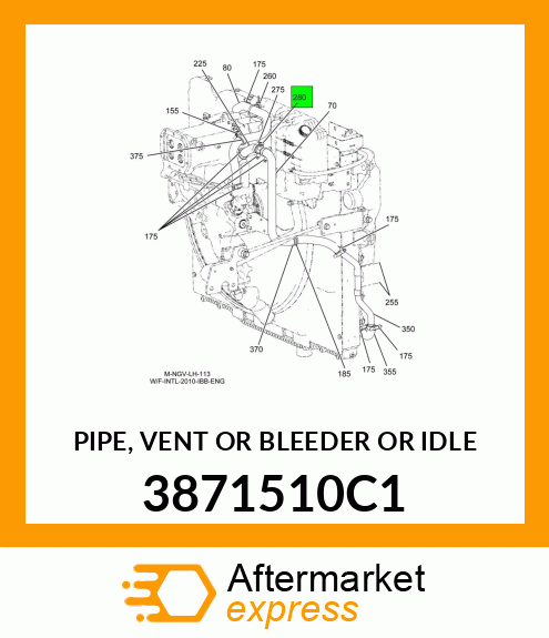PIPE, VENT OR BLEEDER OR IDLE 3871510C1