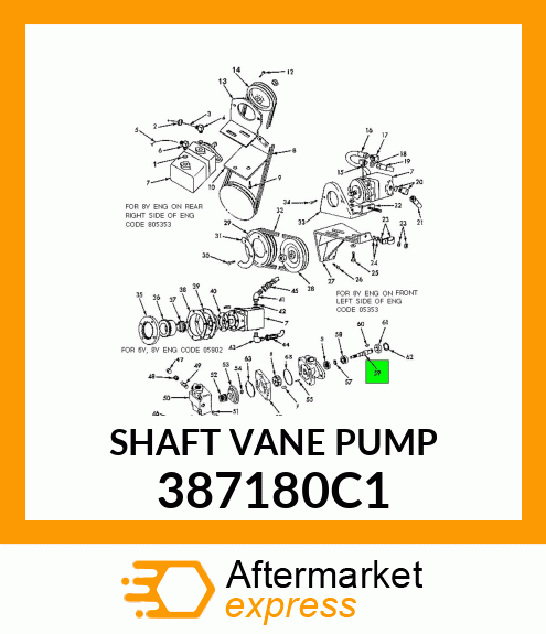 SHAFT VANE PUMP 387180C1