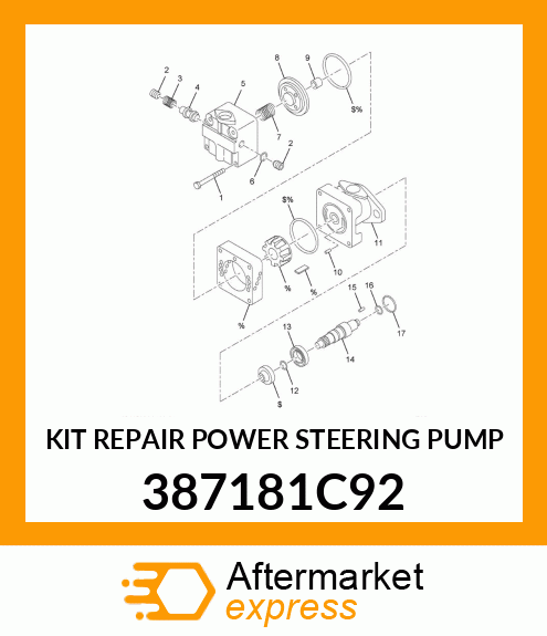 KIT REPAIR POWER STEERING PUMP 387181C92