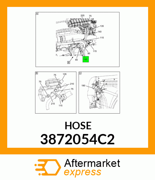 HOSE, WATER SURGE TANK 3872054C2