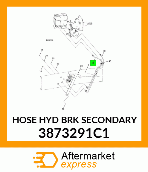 HOSE HYD BRK SECONDARY 3873291C1