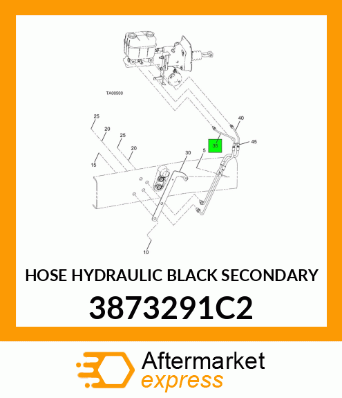 HOSE HYDRAULIC BLACK SECONDARY 3873291C2