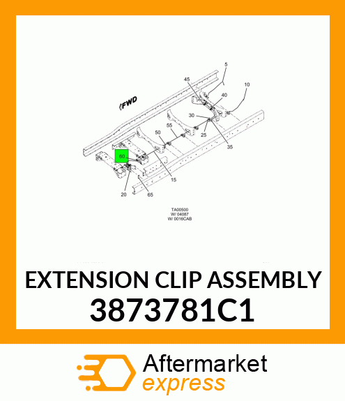 EXTENSION CLIP ASSEMBLY 3873781C1