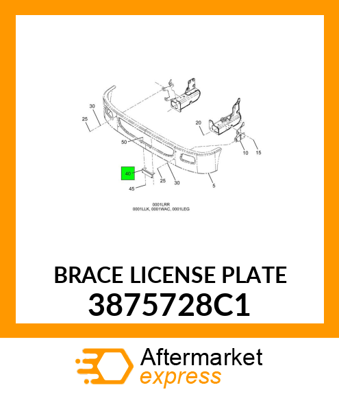 BRACE LICENSE PLATE 3875728C1