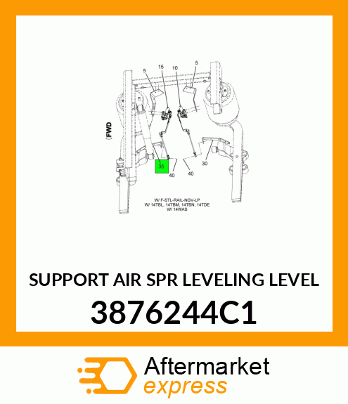 SUPPORT AIR SPR LEVELING LEVEL 3876244C1