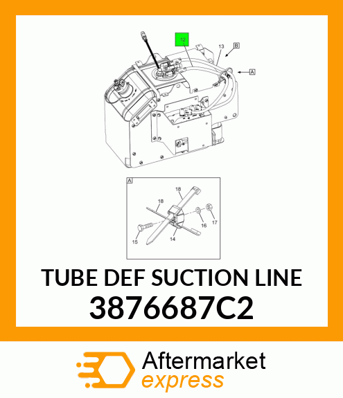 TUBE DEF SUCTION LINE 3876687C2