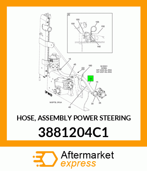 HOSE, ASSEMBLY POWER STEERING 3881204C1