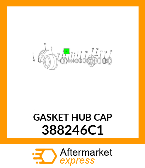 GASKET HUB CAP 388246C1