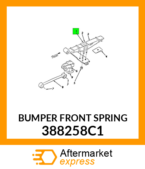 BUMPER FRONT SPRING 388258C1