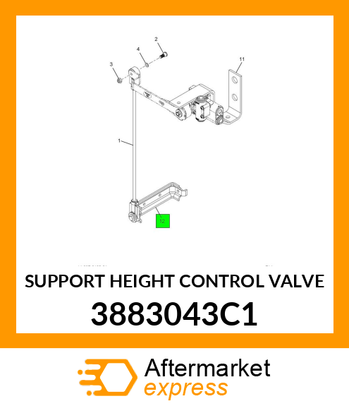 SUPPORT HEIGHT CONTROL VALVE 3883043C1