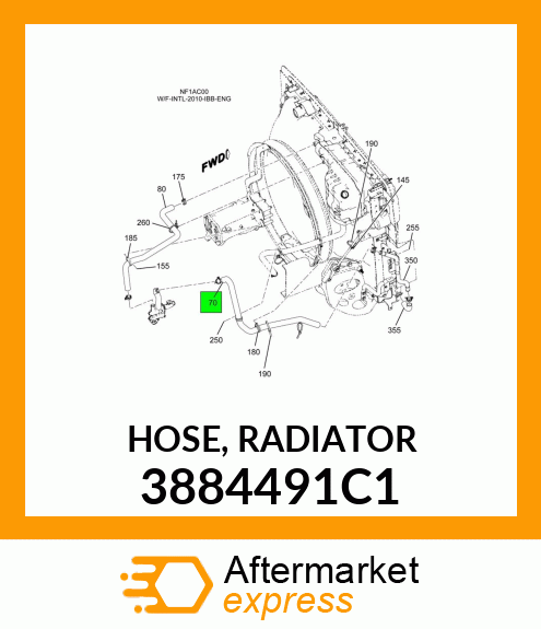 HOSE, RADIATOR 3884491C1