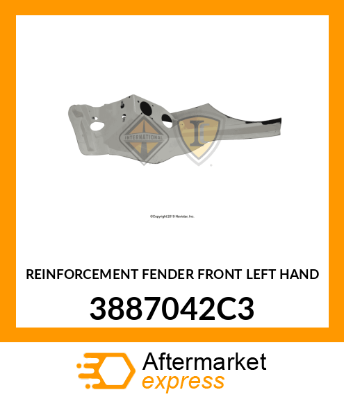 REINFORCEMENT FENDER FRONT LEFT HAND 3887042C3