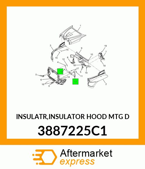 INSULATR,INSULATOR HOOD MTG D 3887225C1