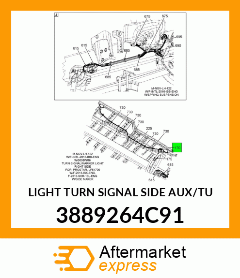 LIGHT TURN SIGNAL SIDE AUX/TU 3889264C91