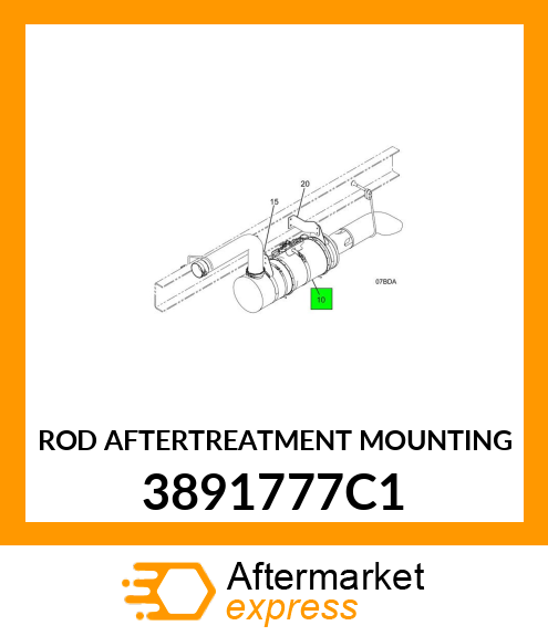 ROD AFTERTREATMENT MOUNTING 3891777C1