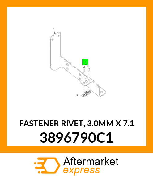 FASTENER RIVET, 3.0MM X 7.1 3896790C1