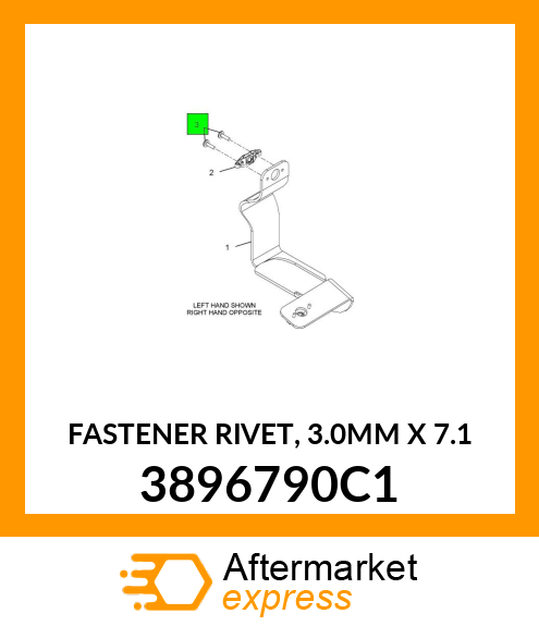 FASTENER RIVET, 3.0MM X 7.1 3896790C1