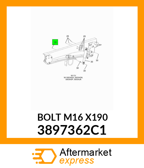 BOLT M16 X190 3897362C1