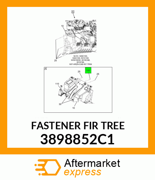 FASTENER FIR TREE 3898852C1