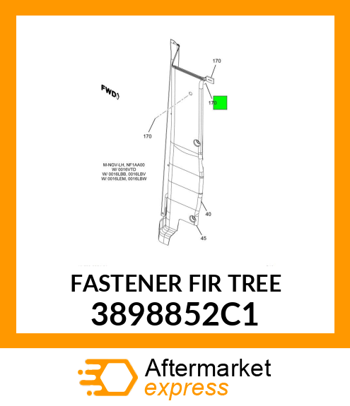 FASTENER FIR TREE 3898852C1