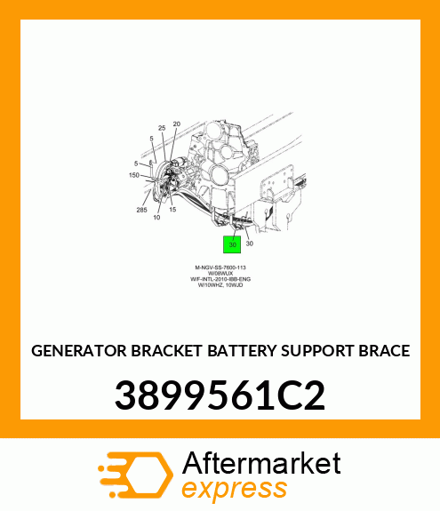 GENERATOR BRACKET BATTERY SUPPORT BRACE 3899561C2