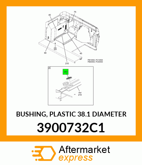 BUSHING, PLASTIC 38.1 DIAMETER 3900732C1